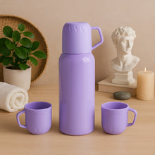 Elegant Purple Thermos Flask Set