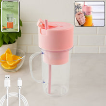 Portable Crusher Juicer With Handle & Straw, USB Rechargeable Multi Blades (420 ML)