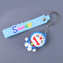 Cute Cartoon Silicone 3D Key Chain with Metal Hook & Strap (Pack of 1 / Mix Design)