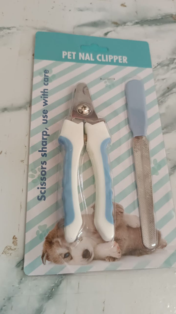 Pet Nail Clipper and Nail File Grooming Kit for Dogs and Cats (Mix Color / 2 Pc)