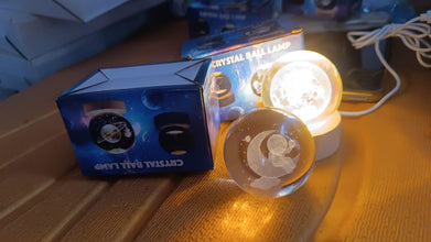 3D Crystal Ball lamps With Base (1 Pc / Mix Design)