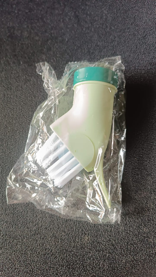 Multipurpose Bottle-Connectable Cleaning Brush with Built-In Scraper (1 Pc)