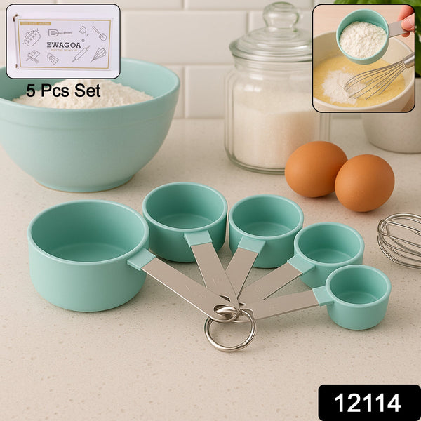 Stainless Steel and Plastics Measuring Cups (5 Pcs Set)