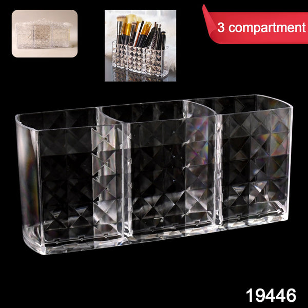 3-Slot Acrylic Brush Holder